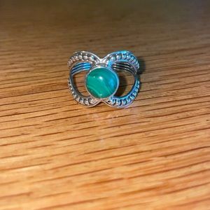 malachite and sterling silver ring